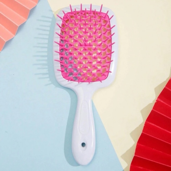 Wet Hair Brush Grooming Honeycomb Detangling, Pink - Picture 5 of 7